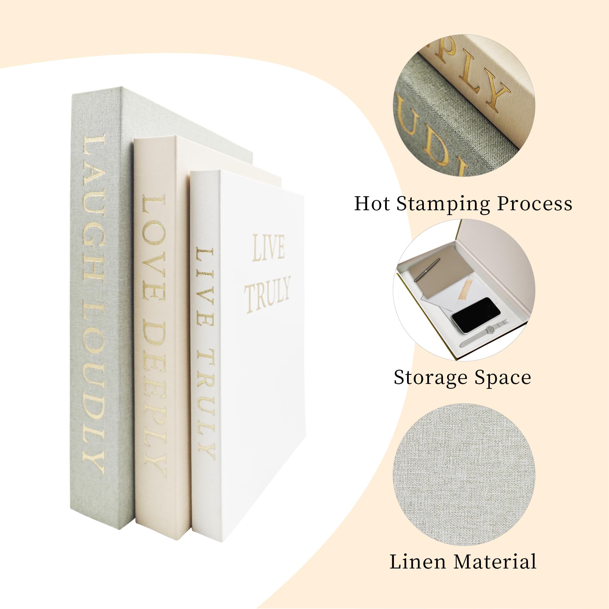 YKANYN largest faux book opened showing hidden storage and neat organization
