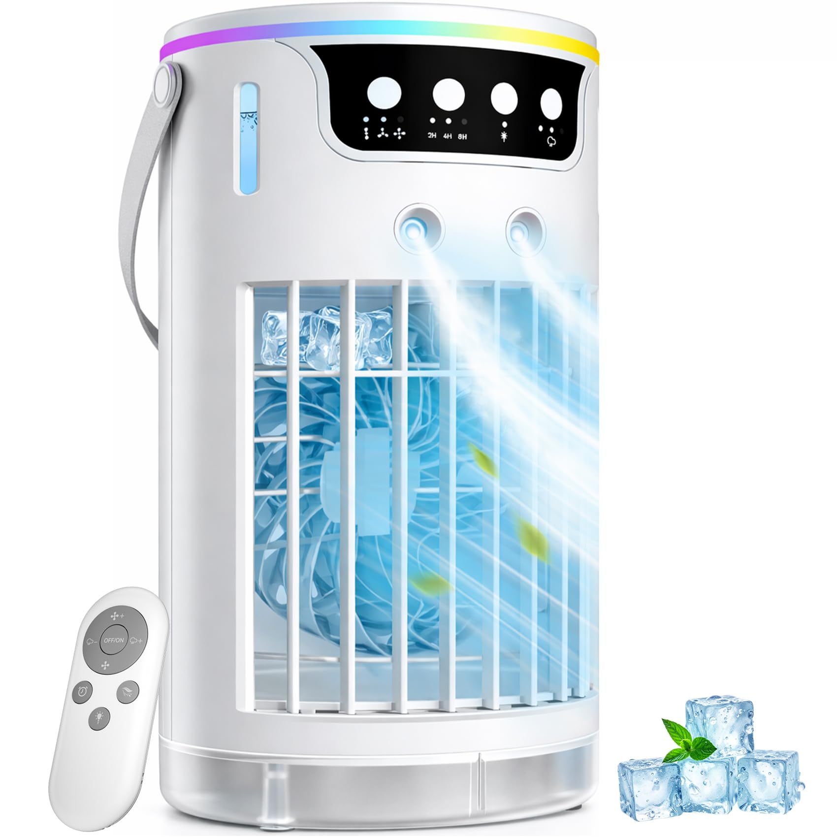 Ylkf front view of portable AC showing compact design and focused cooling