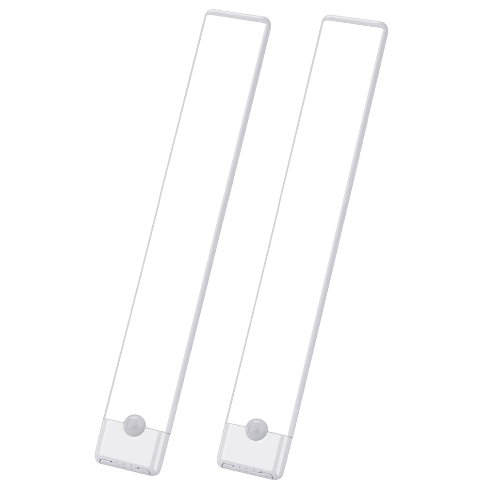 YLXS front view of 12-inch cool white motion sensor light showing slim profile and mounting