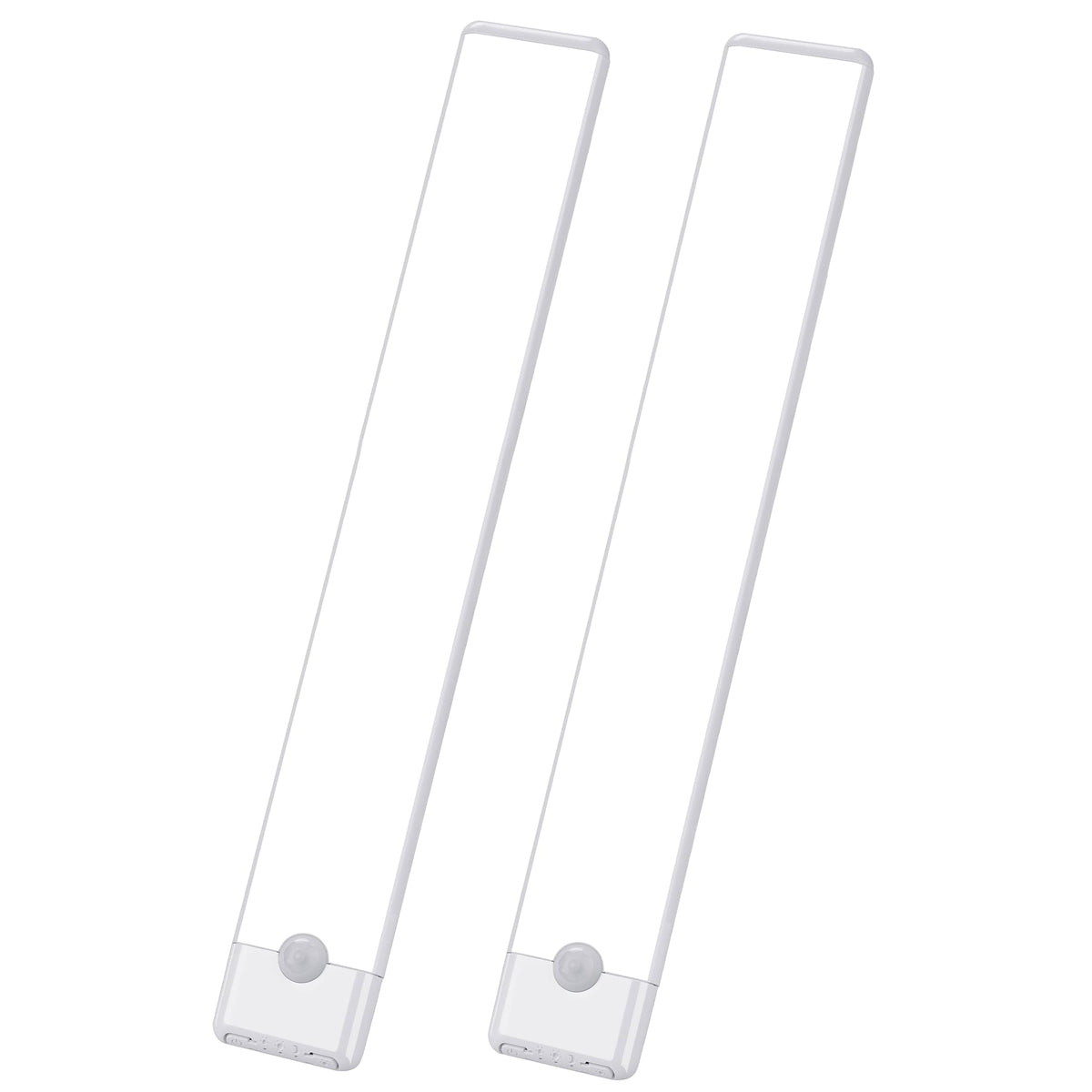 YLXS front view of 12-inch cool white motion sensor light showing slim profile and mounting