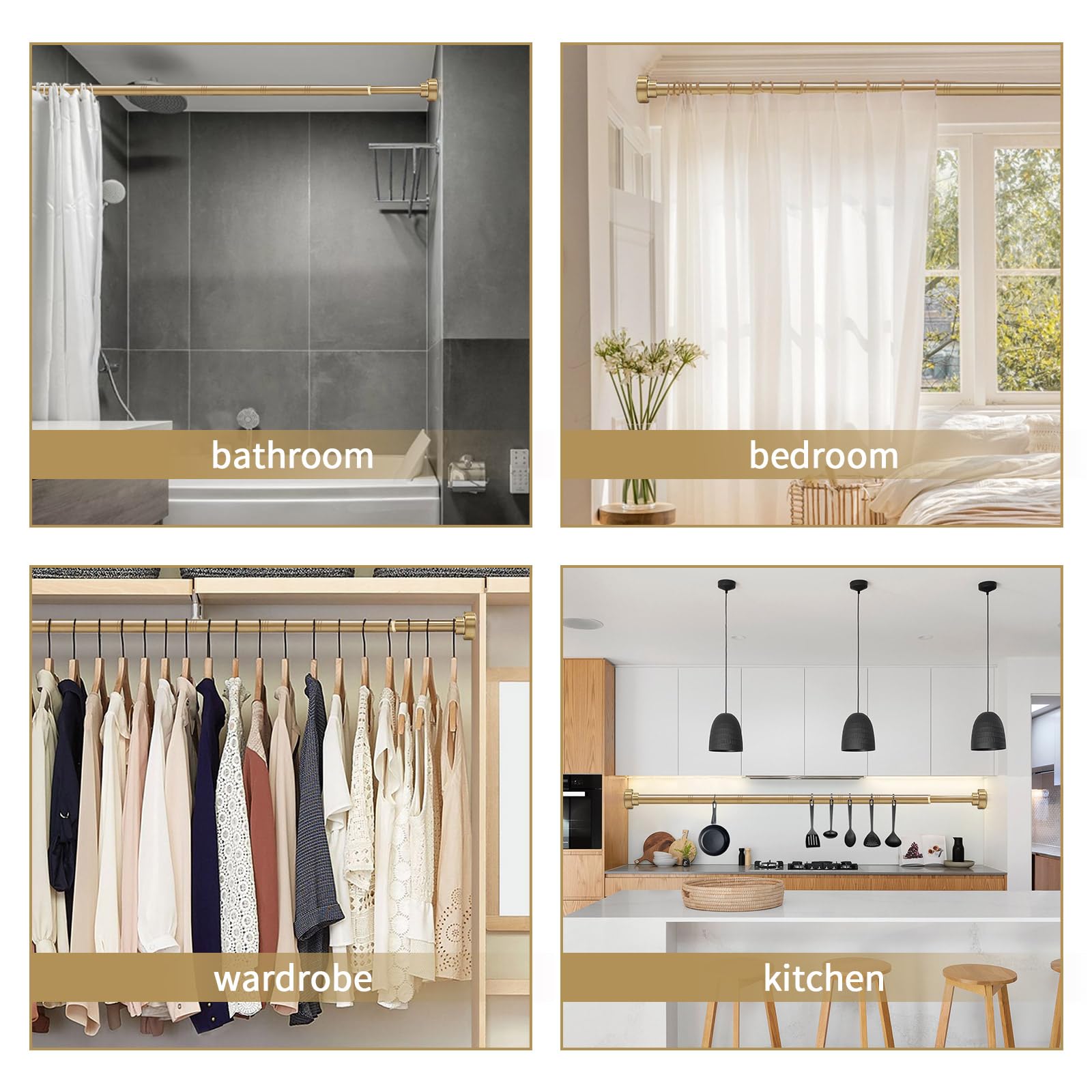 YNL rod holding heavy curtain demonstrating strong 30 lb load capacity benefit
