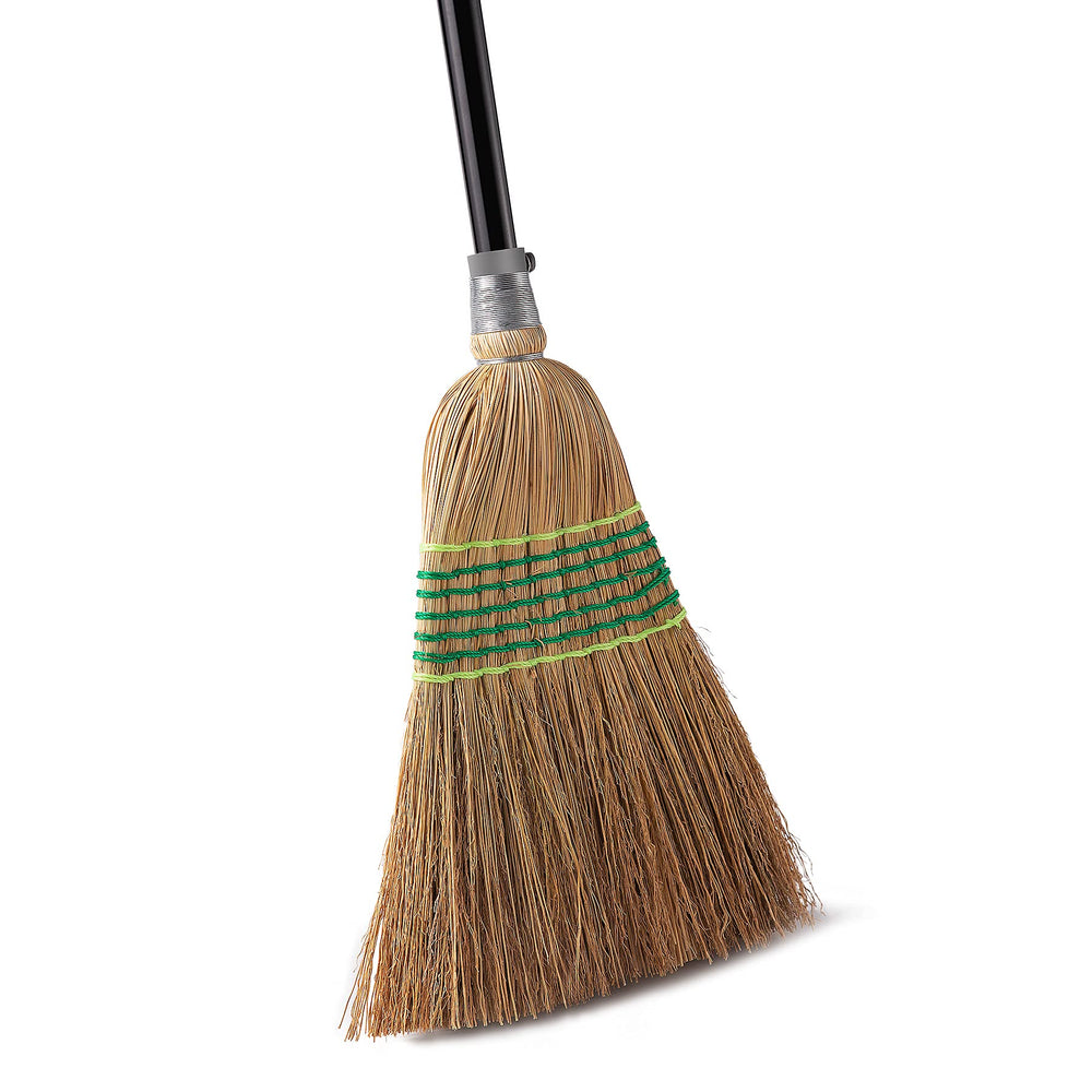 Yocada broom hung in utility closet showing compact storage advantage