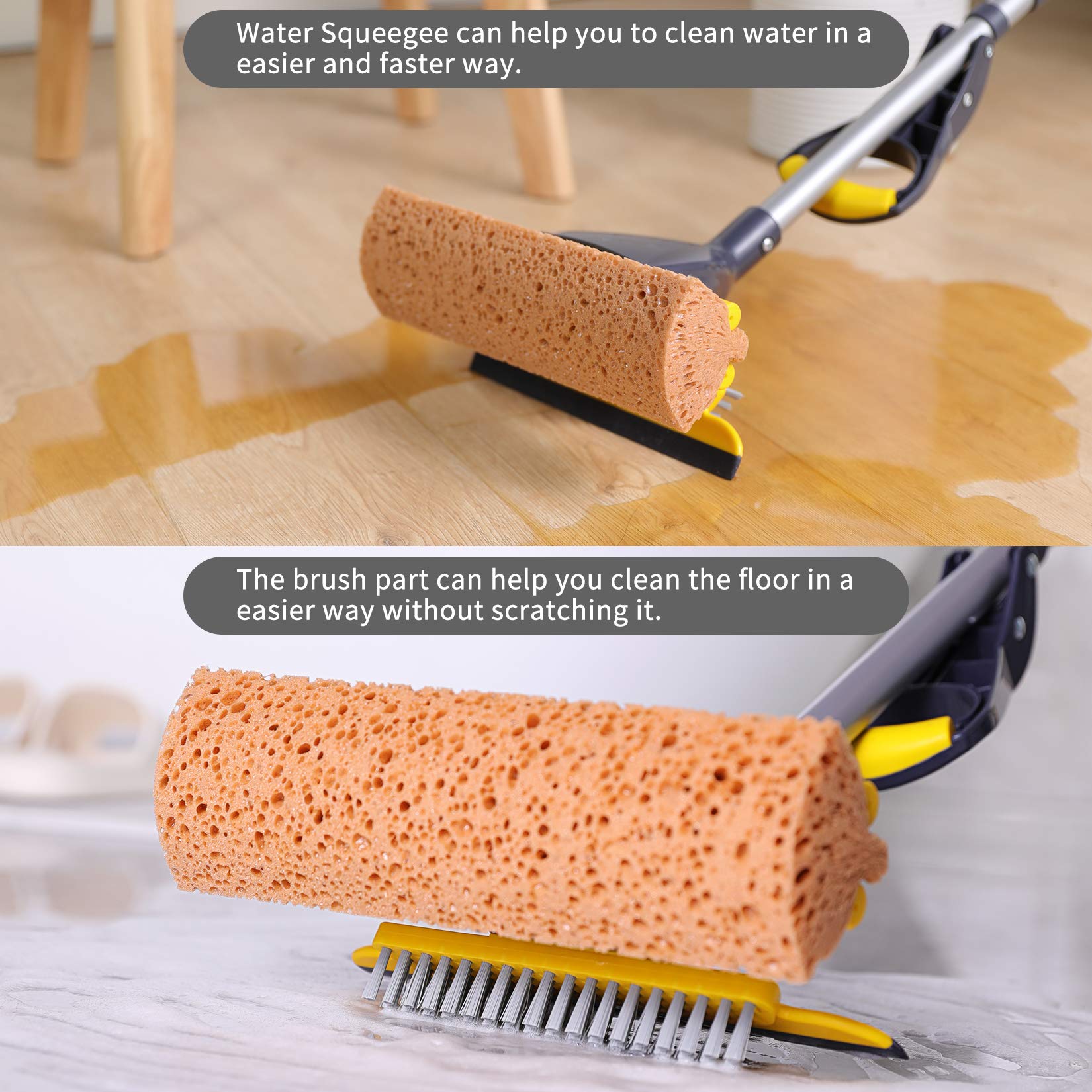 Yocada squeegee edge demo removing puddles quickly for faster drying