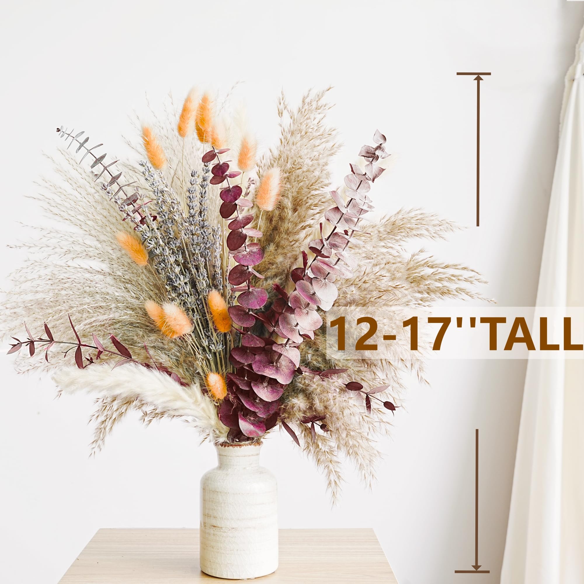 YOJOYI close-up of pampas grass highlighting soft texture and rustic appeal