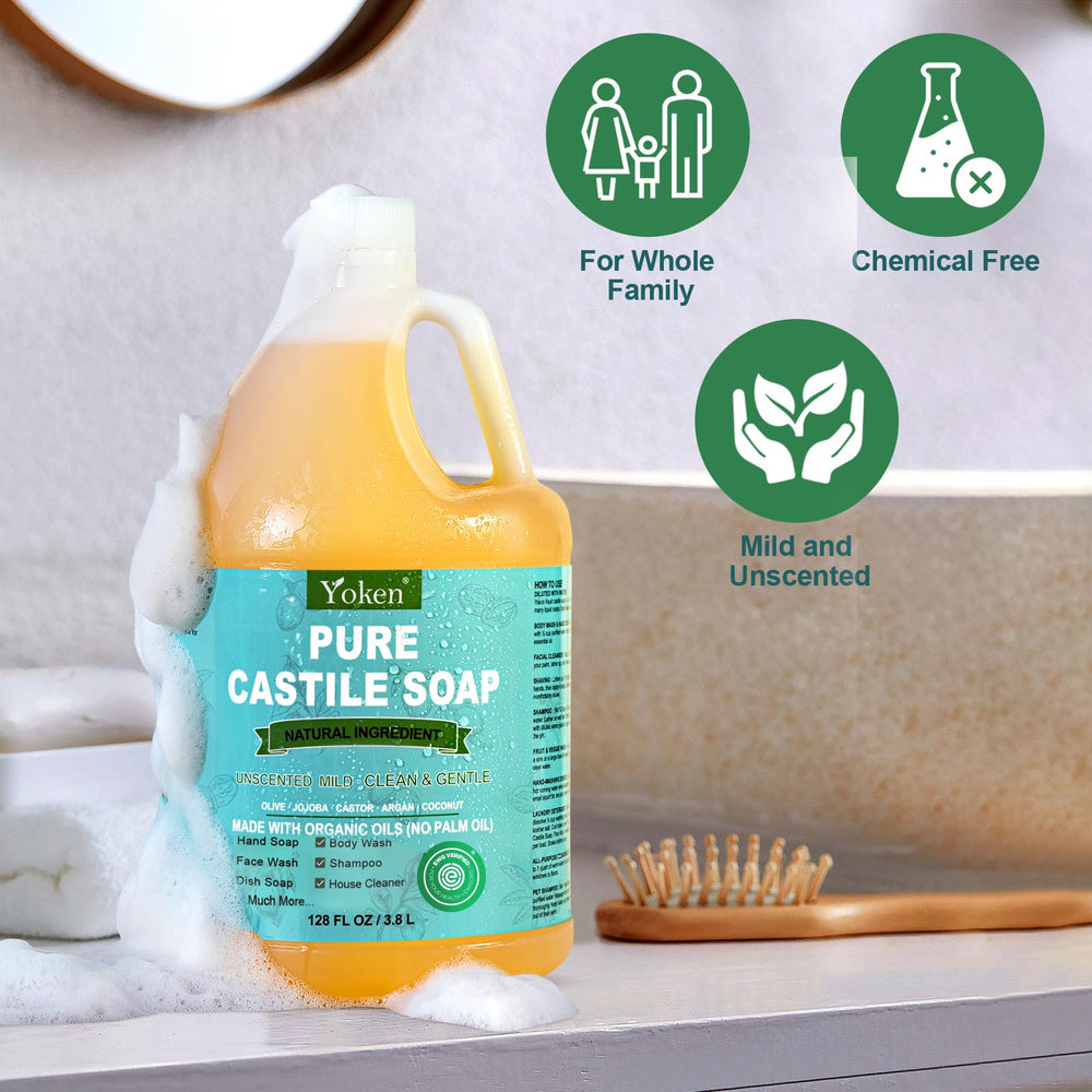 Yoken used for dishwashing in sink showing grease-cutting capability safely