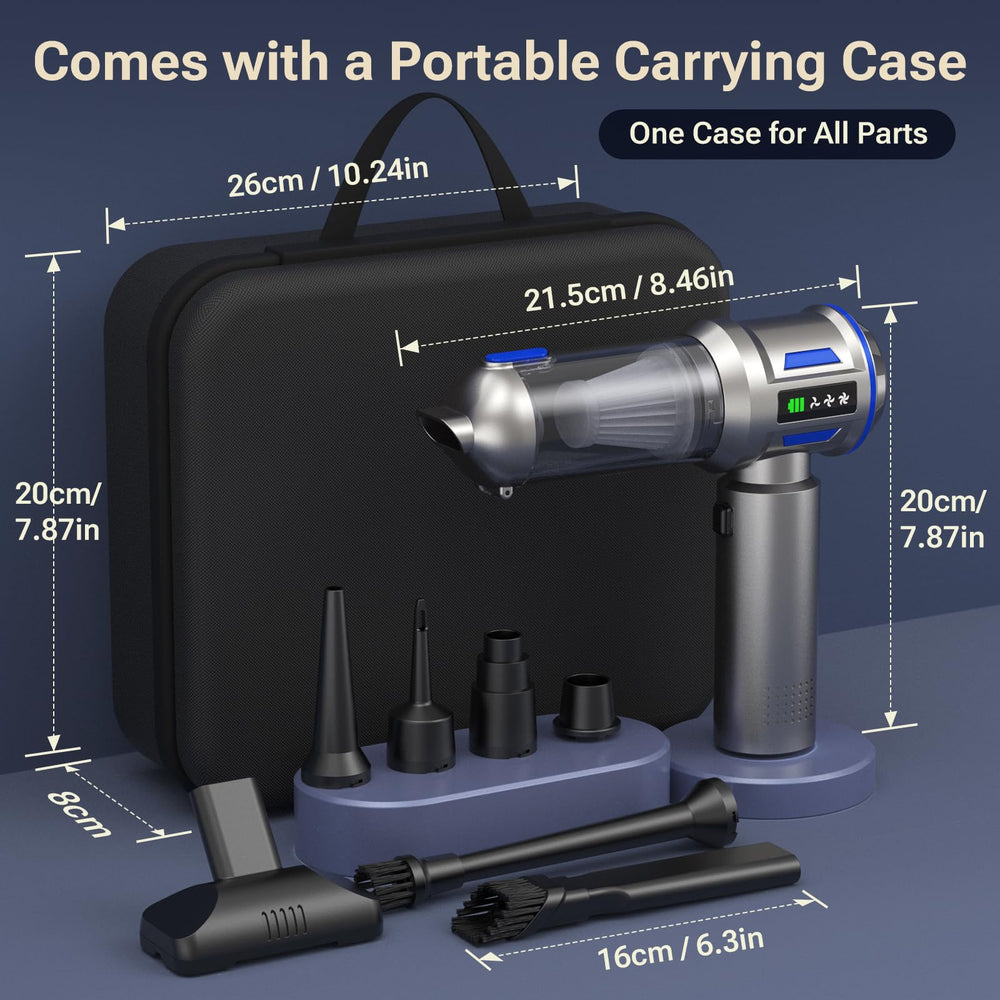 Yomile packaged accessories layout showing included nozzles and USB-C cable for readiness