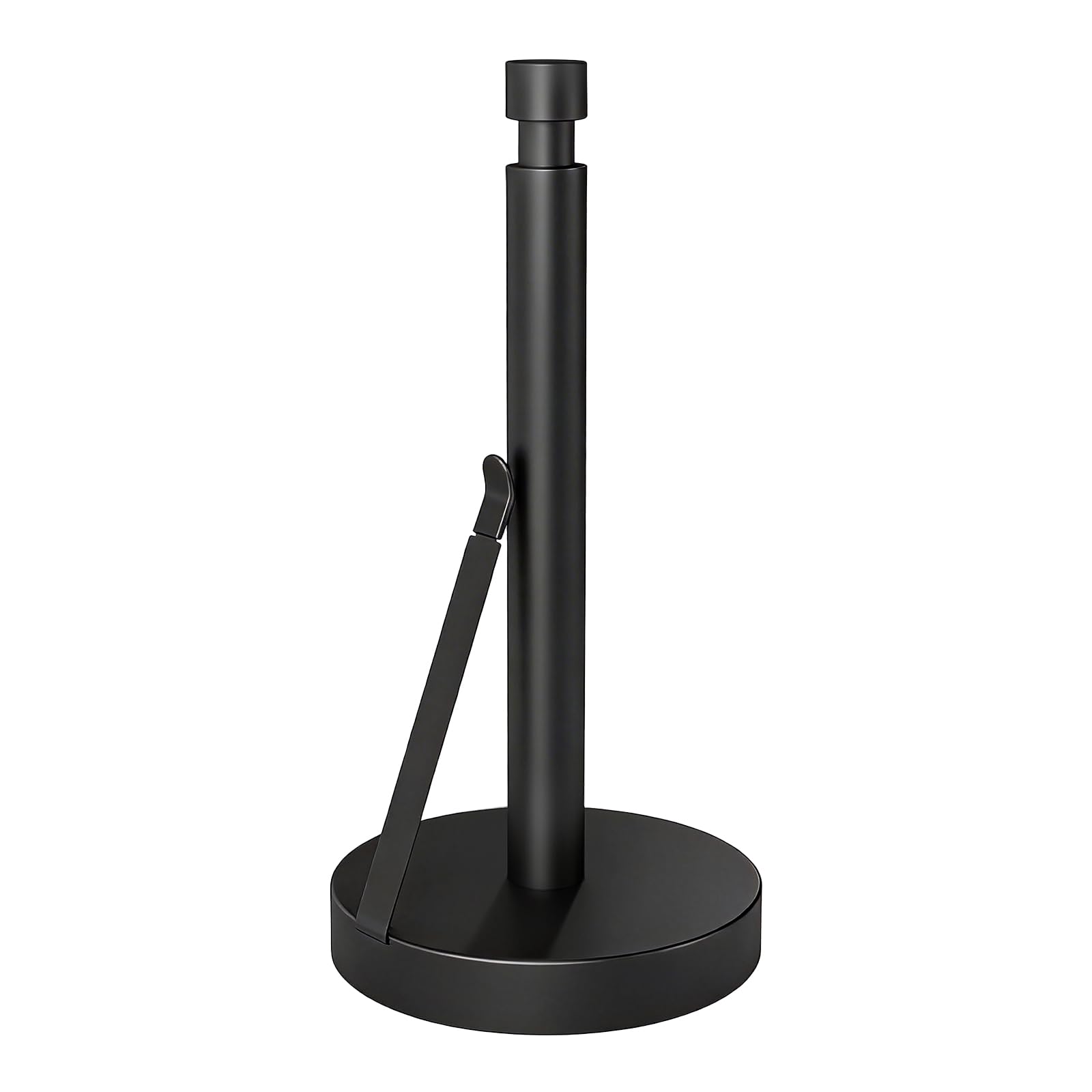 YUMORE front view on countertop showing sleek black design and stability benefit