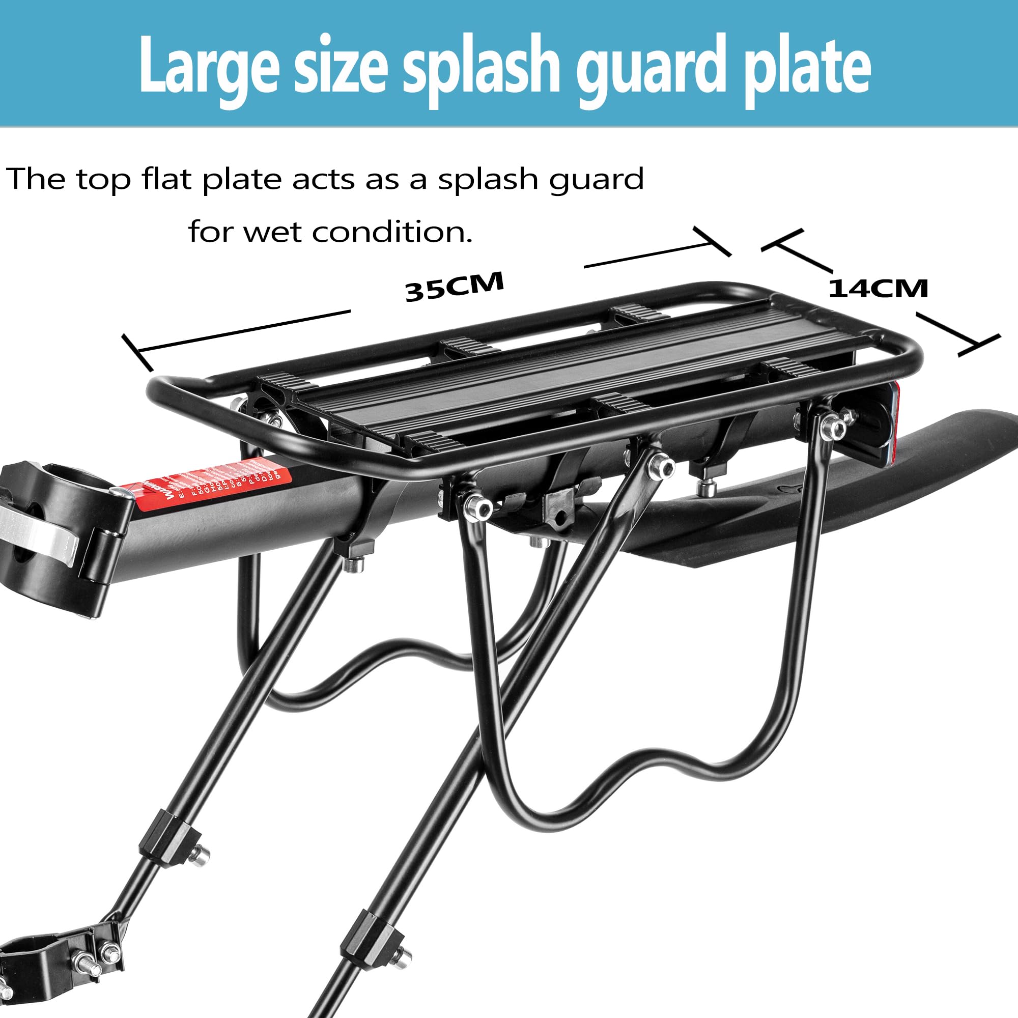 YONTUO rack with panniers illustrating cargo capacity and secure transport benefit