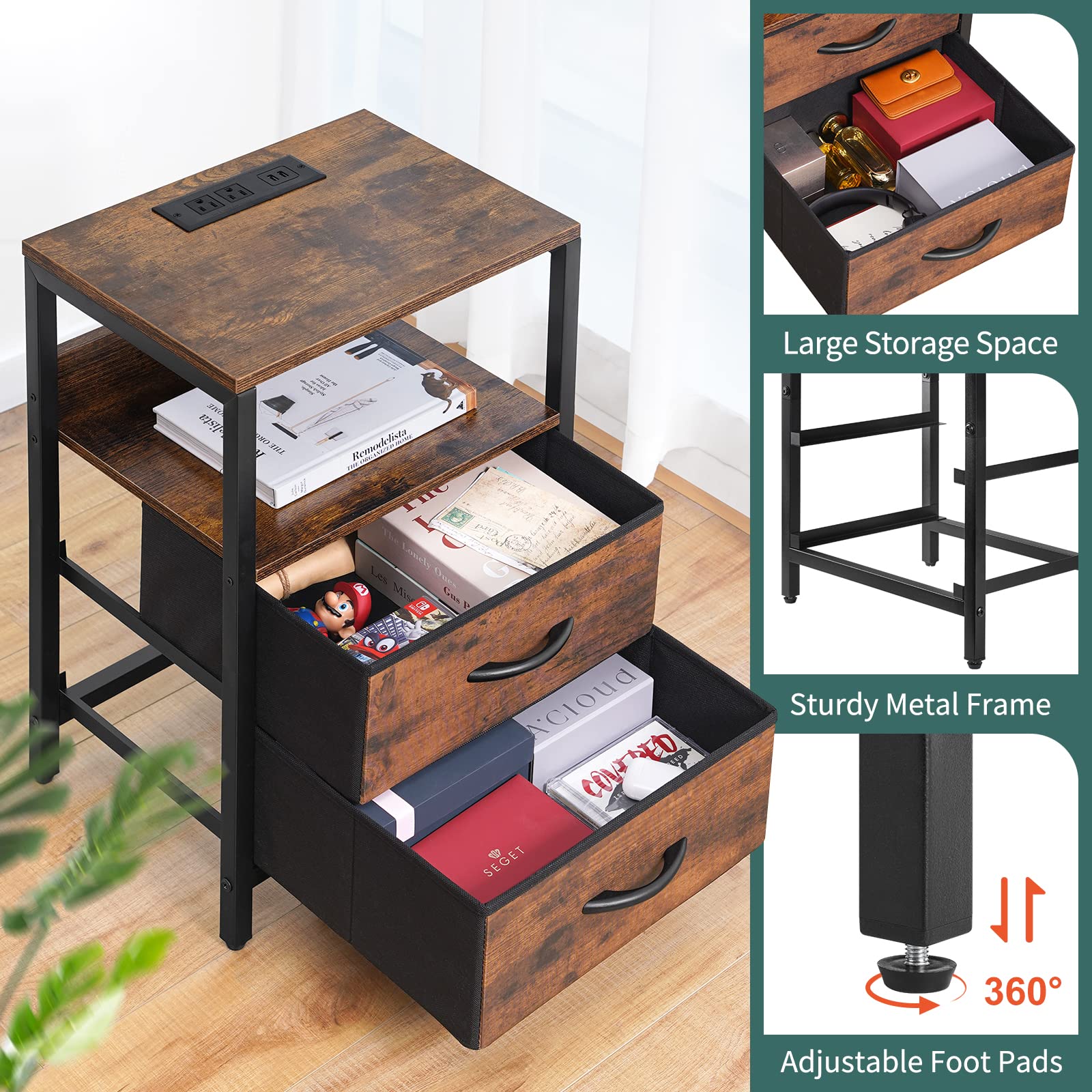 Yoobure next to bed showing compact size ideal for small spaces