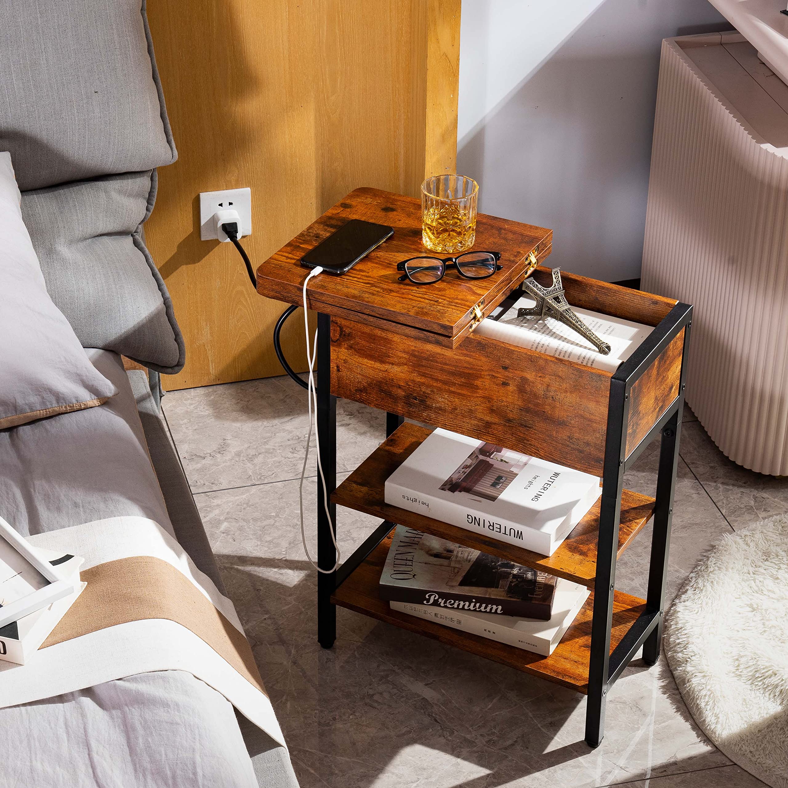 Yoobure two-tier shelves displaying books and decor for better organization