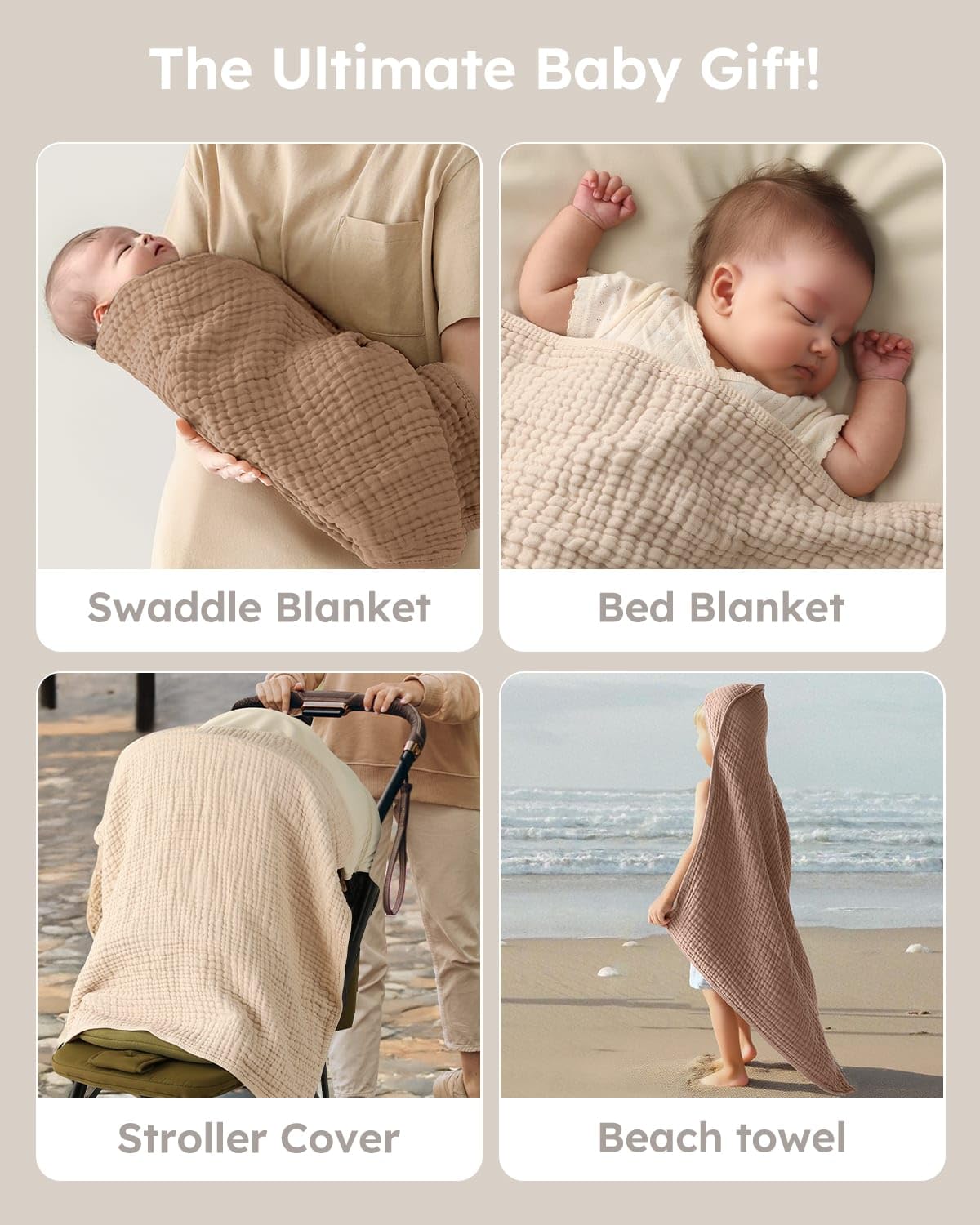 Yoofoss towels folded compactly for travel and easy packing