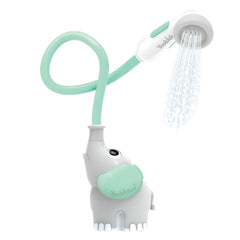 Yookidoo front view elephant shower showing compact design and easy grip benefit