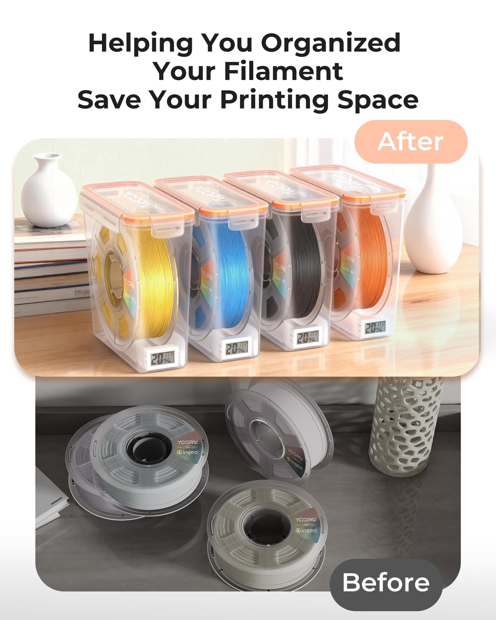 YOOPAI stacked boxes on shelf maximizing storage density and organization benefit