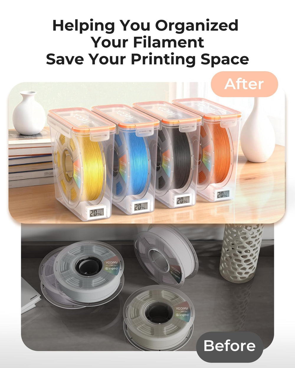 YOOPAI stacked boxes on shelf maximizing storage density and organization benefit
