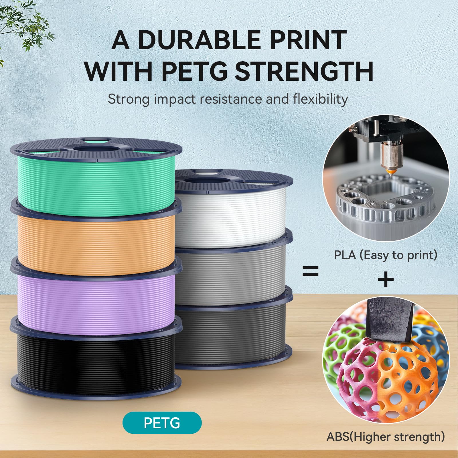 YOOPAI SUNLU PETG printed functional parts showcase highlighting toughness and finish