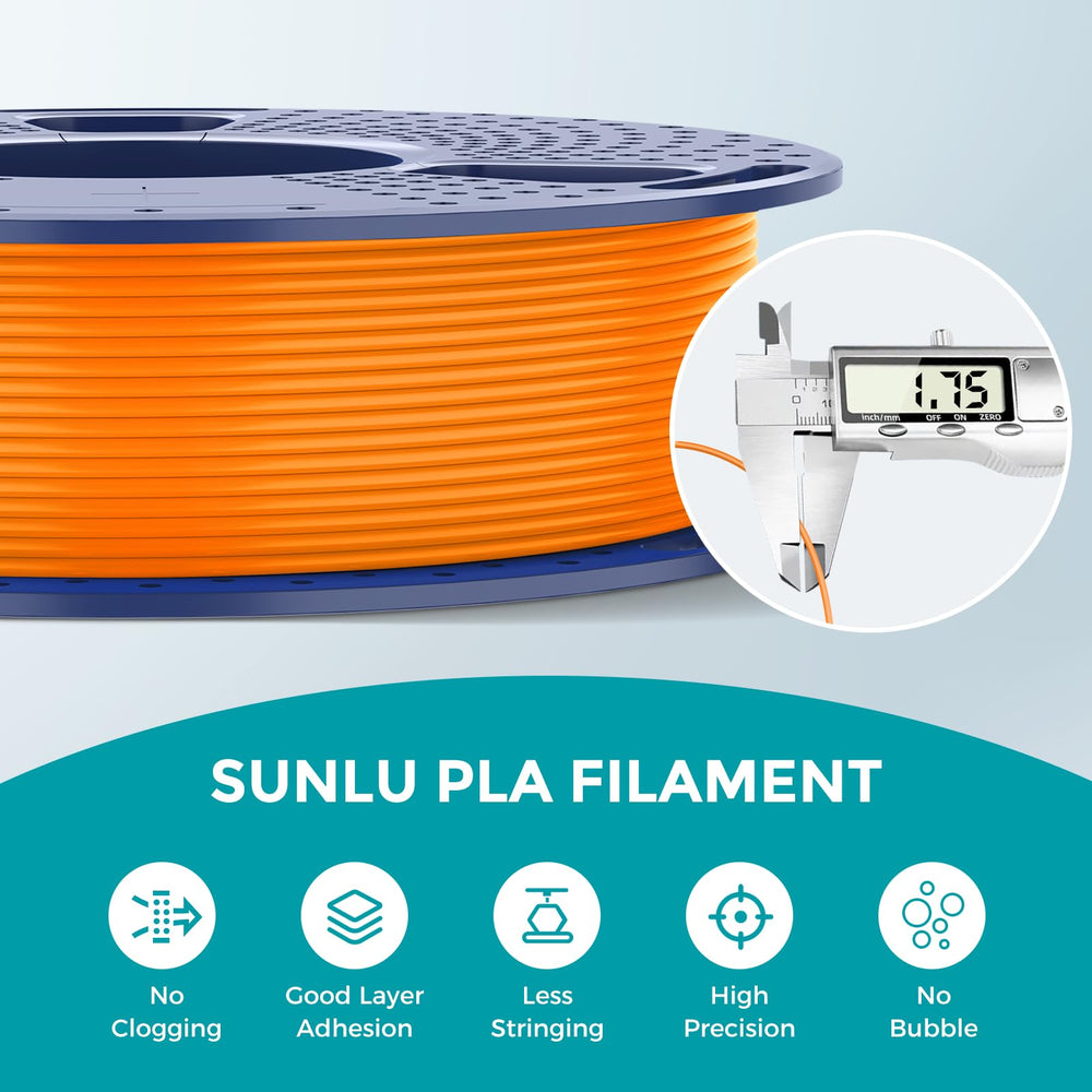 YOOPAI SUNLU spool beside ruler illustrating exact spool dimensions benefit