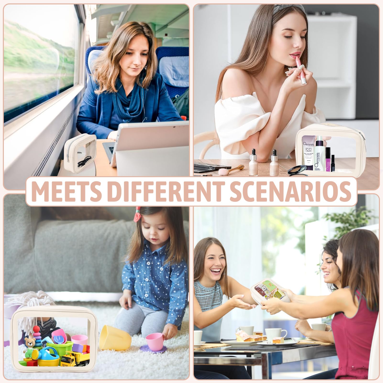 YOPCDJ pouches used in car backseat for neat family trip organization and accessibility