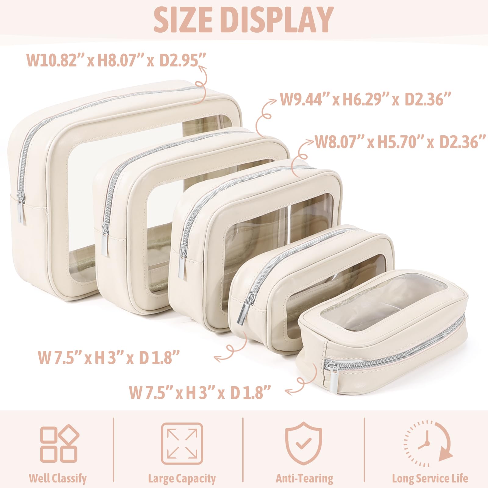 YOPCDJ medium pouch with TSA-compliant dimensions for faster airport security