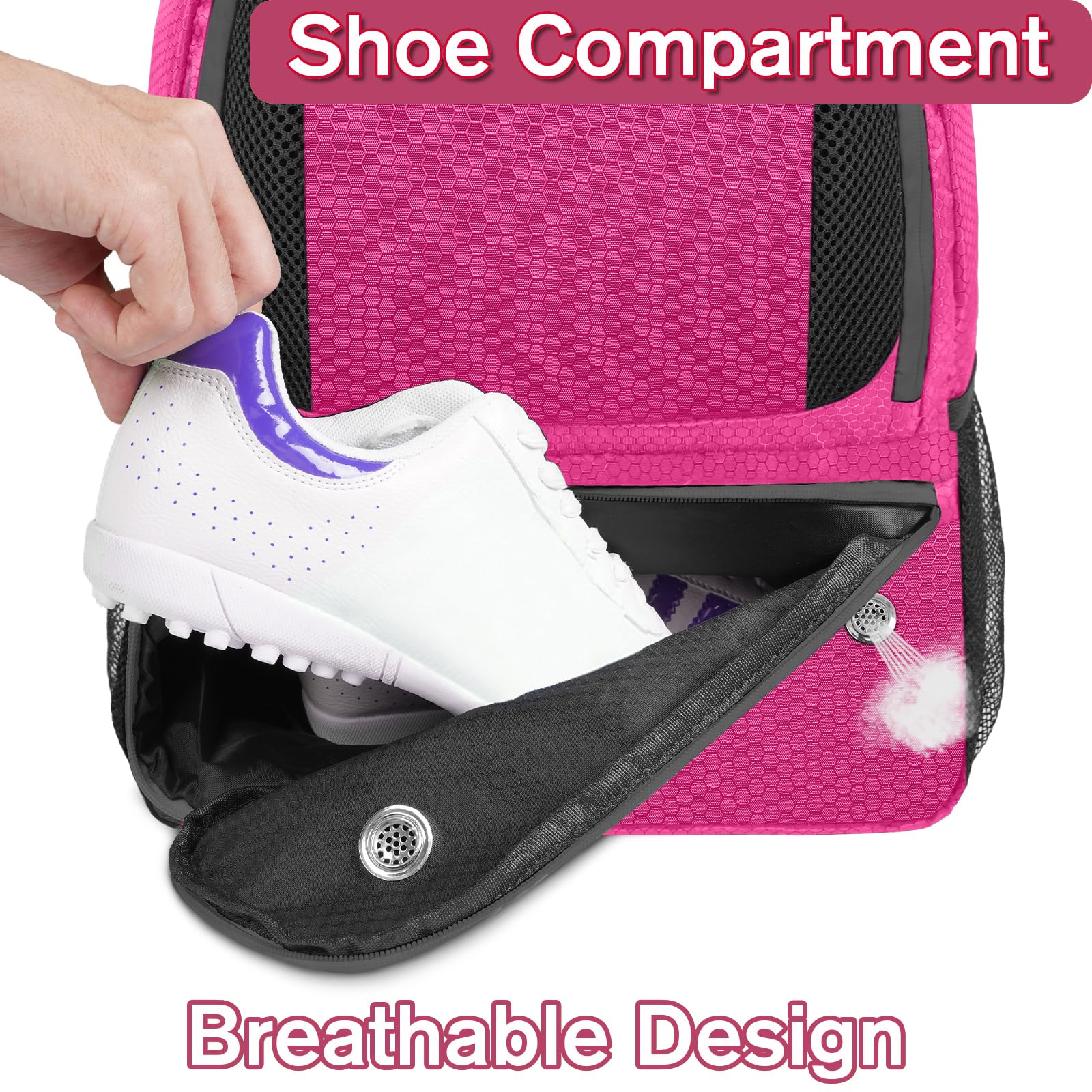 YOREPEK padded back panel and straps for comfortable carrying during long trips