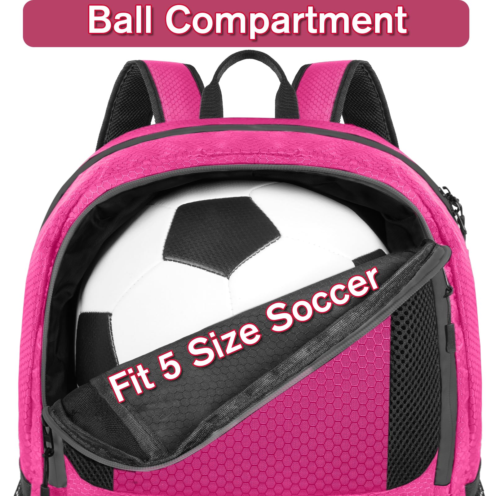 YOREPEK ventilated shoe compartment open with cleats, keeping kit separated