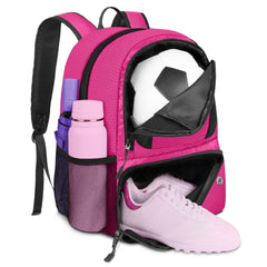 YOREPEK front view showing organized pockets and compact shape for easy transport