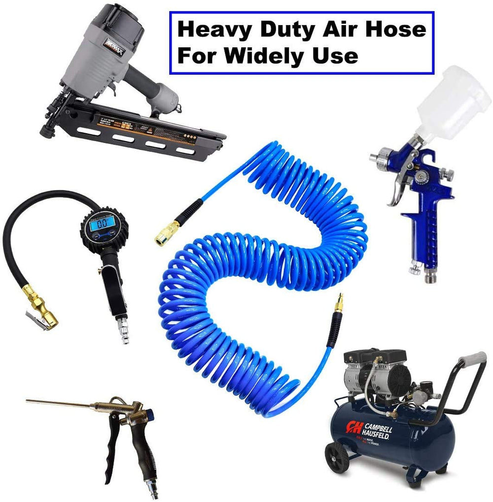 YOTOO hose next to a tape measure showing 25ft scale and reach advantage