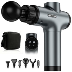 Youdgee front view of massage gun showing ergonomic handle and body for comfortable grip