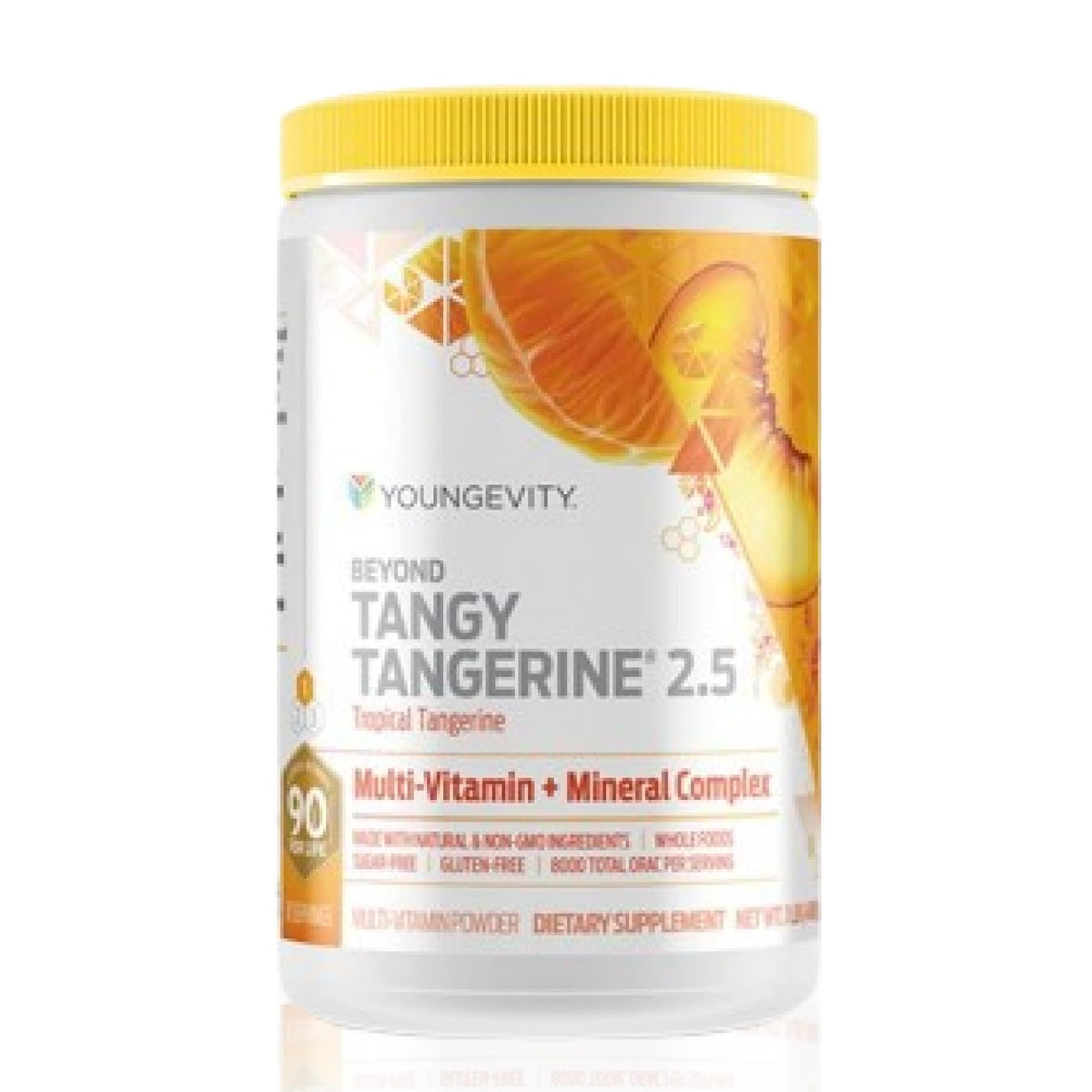 Youngevity front packaging showing product benefits and serving count