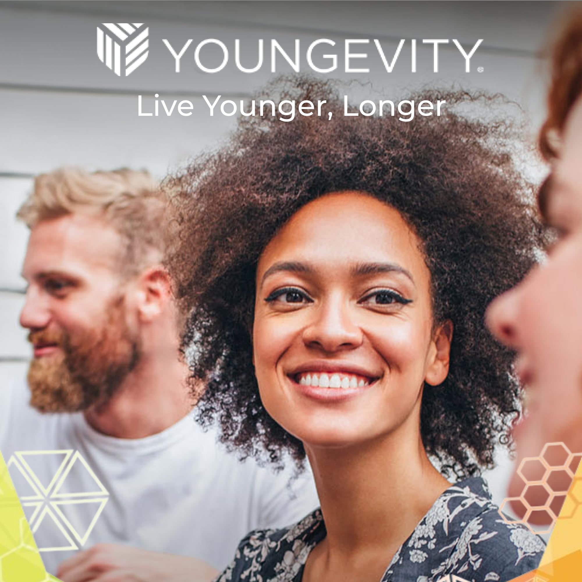 Youngevity product label close-up displaying ingredient highlights