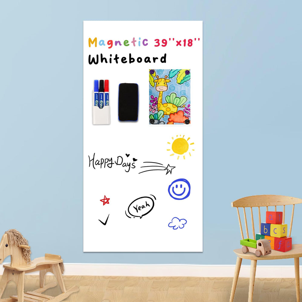 YOUNGJQ front view of adhesive magnetic whiteboard showing clean writable surface benefit