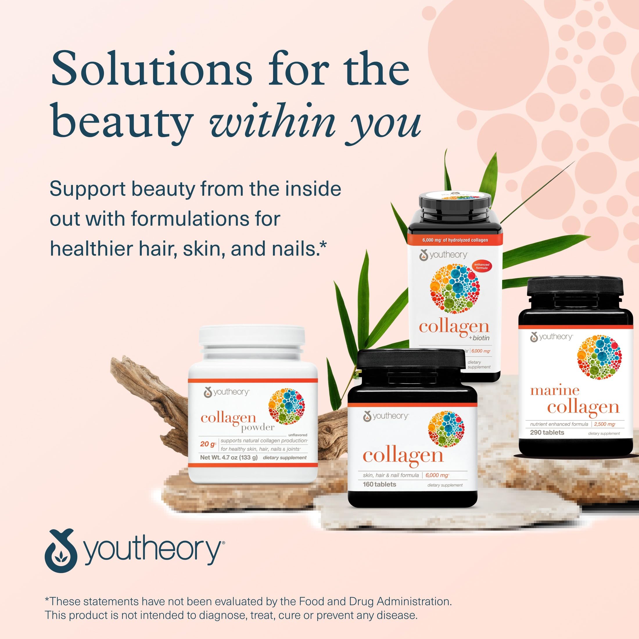 Youtheory bottle on bathroom counter in morning routine setting boosting daily support