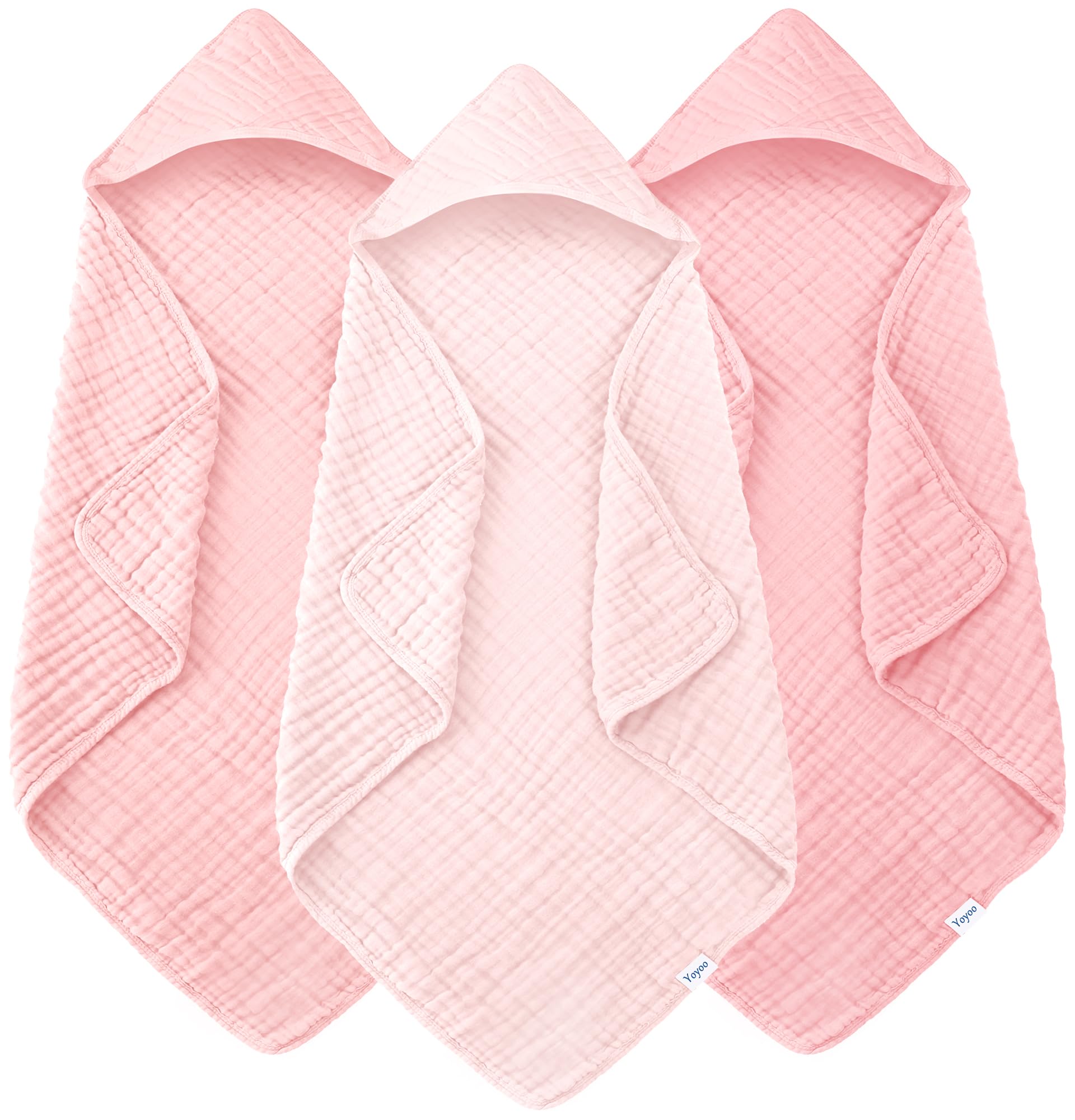 YOYOO front packaging showing pink series towels and set contents