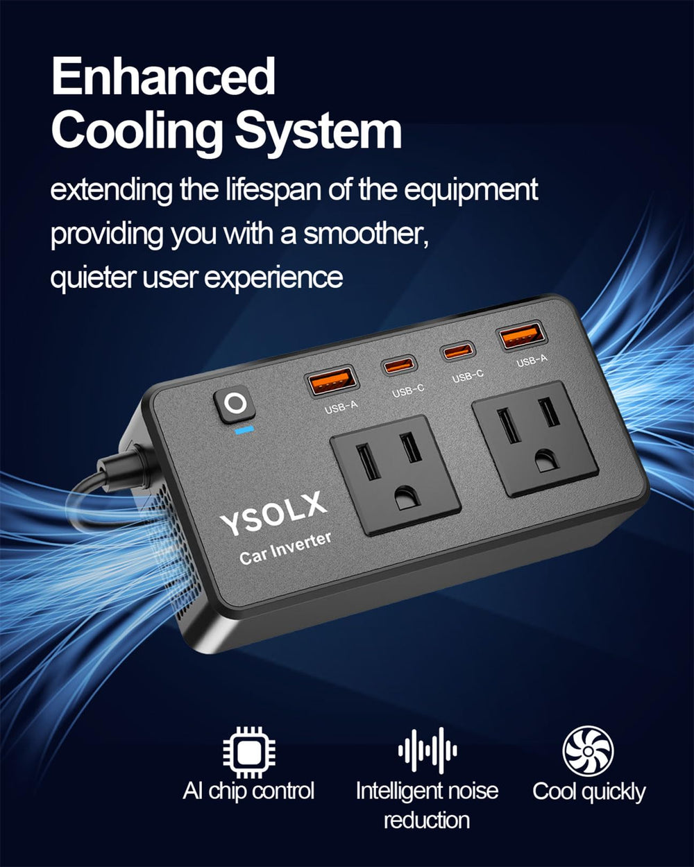 YSOLX next to a smartphone and wallet showing compact size and easy storage portability