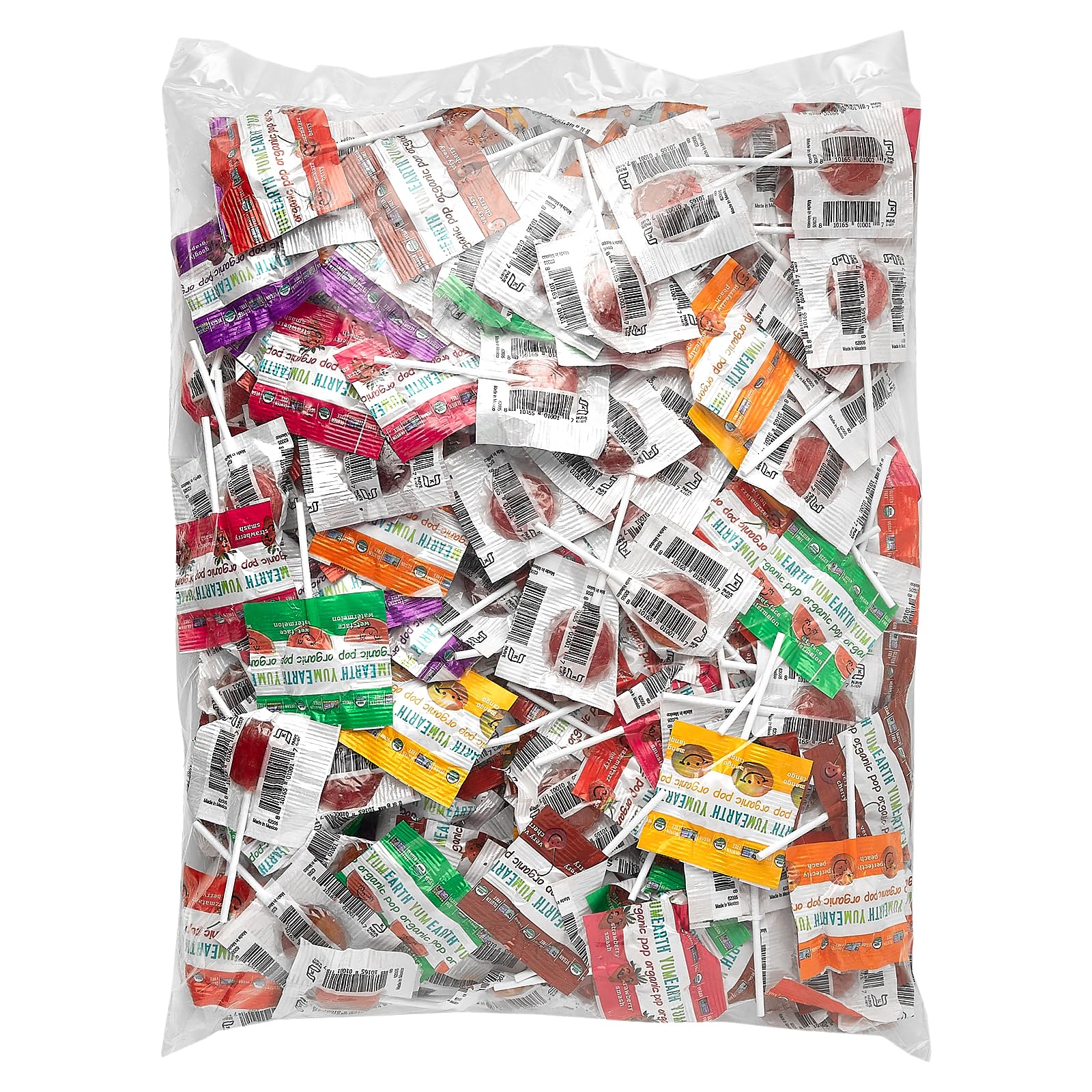 YumEarth lollipop in hand demonstrating individual wrap convenience and portability