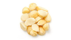 Yupik close-up of macadamia pieces texture showing creamy crunch