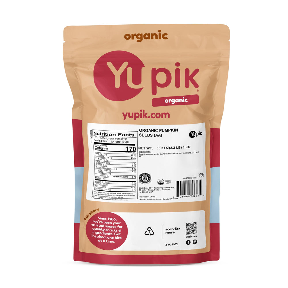 Yupik seed texture close-up highlighting raw pepitas' crunchy appearance and freshness
