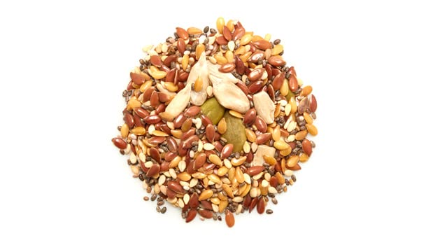 Yupik seeds in a bowl as a topping suggestion to add fiber and crunch