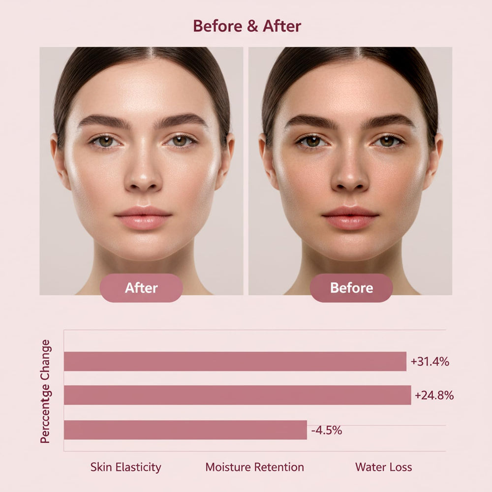 YURI BEAUTY before and after shot showing improved surface smoothness benefit