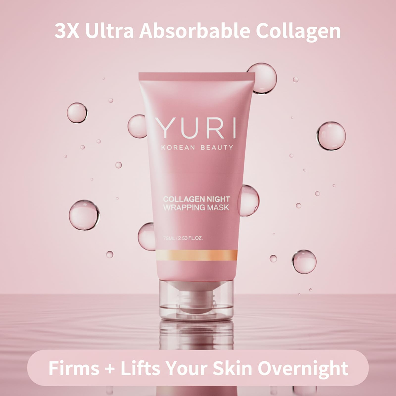 YURI BEAUTY label close-up highlighting product name and ingredient focus for clarity