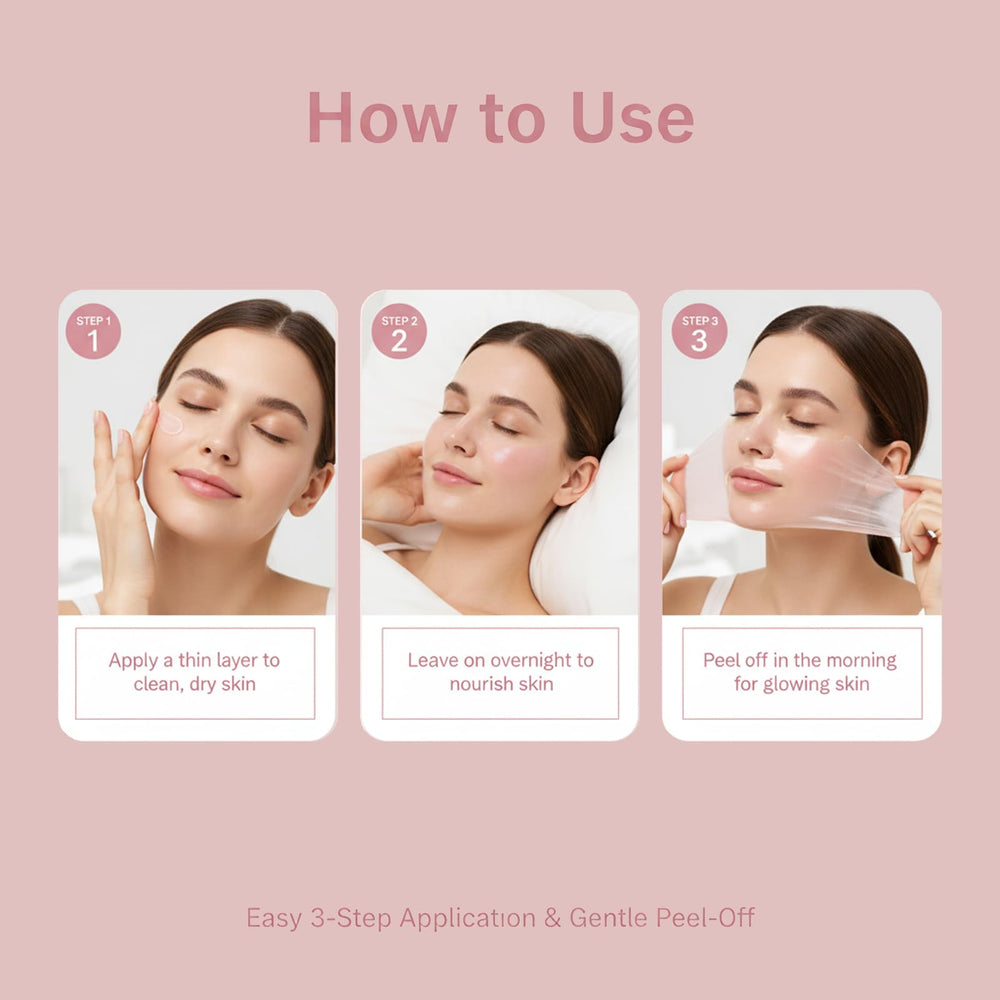 YURI BEAUTY peeling mask in morning showing gentle removal and refreshed skin