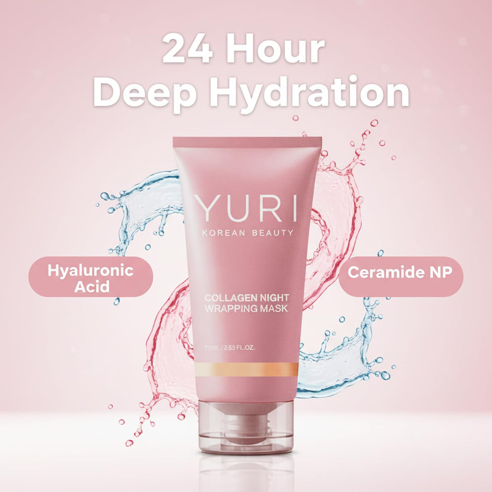 YURI BEAUTY jar in hand for scale showing 2.53 fl.oz size and travel-friendly benefit