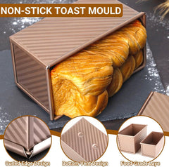 YURTKUMAS close-up of wavy nonstick interior texture, improves loaf release and browning