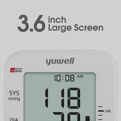 yuwell screen with voice icon showing audible broadcast improves accessibility