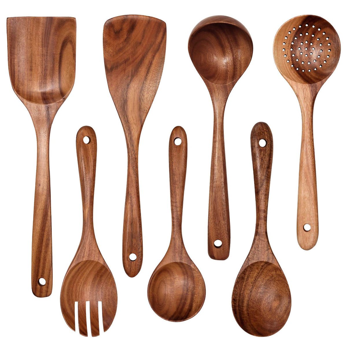 yyltjr front view of seven-piece set showing complete utensils and compact packaging benefit