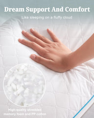 YZ HOME shredded memory foam filling detail illustrating customizable firmness benefit