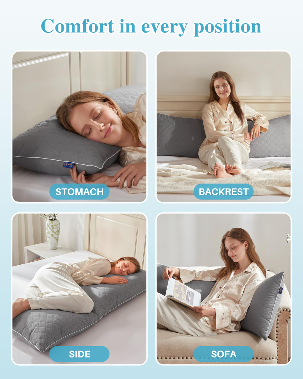 YZ HOME zipper and interior pocket for easy filling adjustment and hygiene