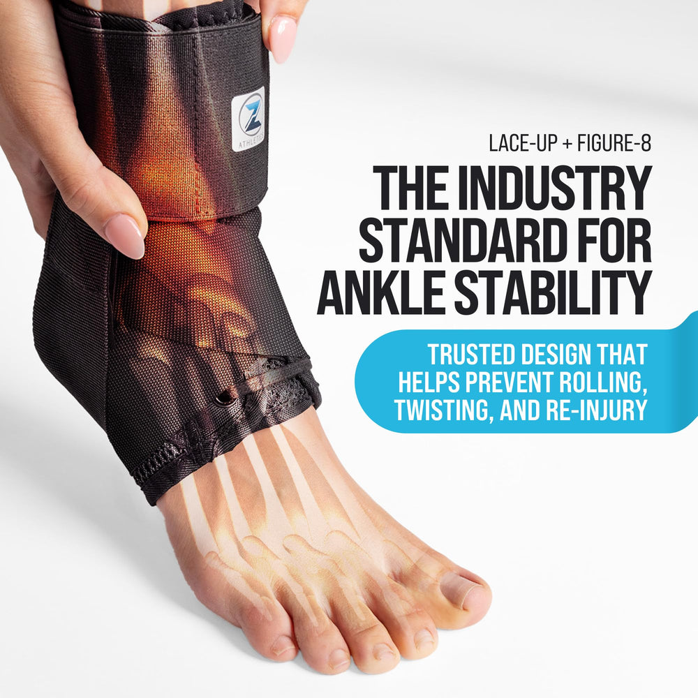z athletics close-up of figure-8 lacing for adjustable stability