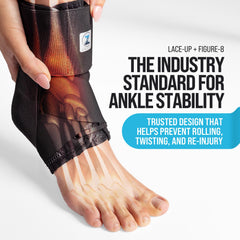 z athletics close-up of figure-8 lacing for adjustable stability