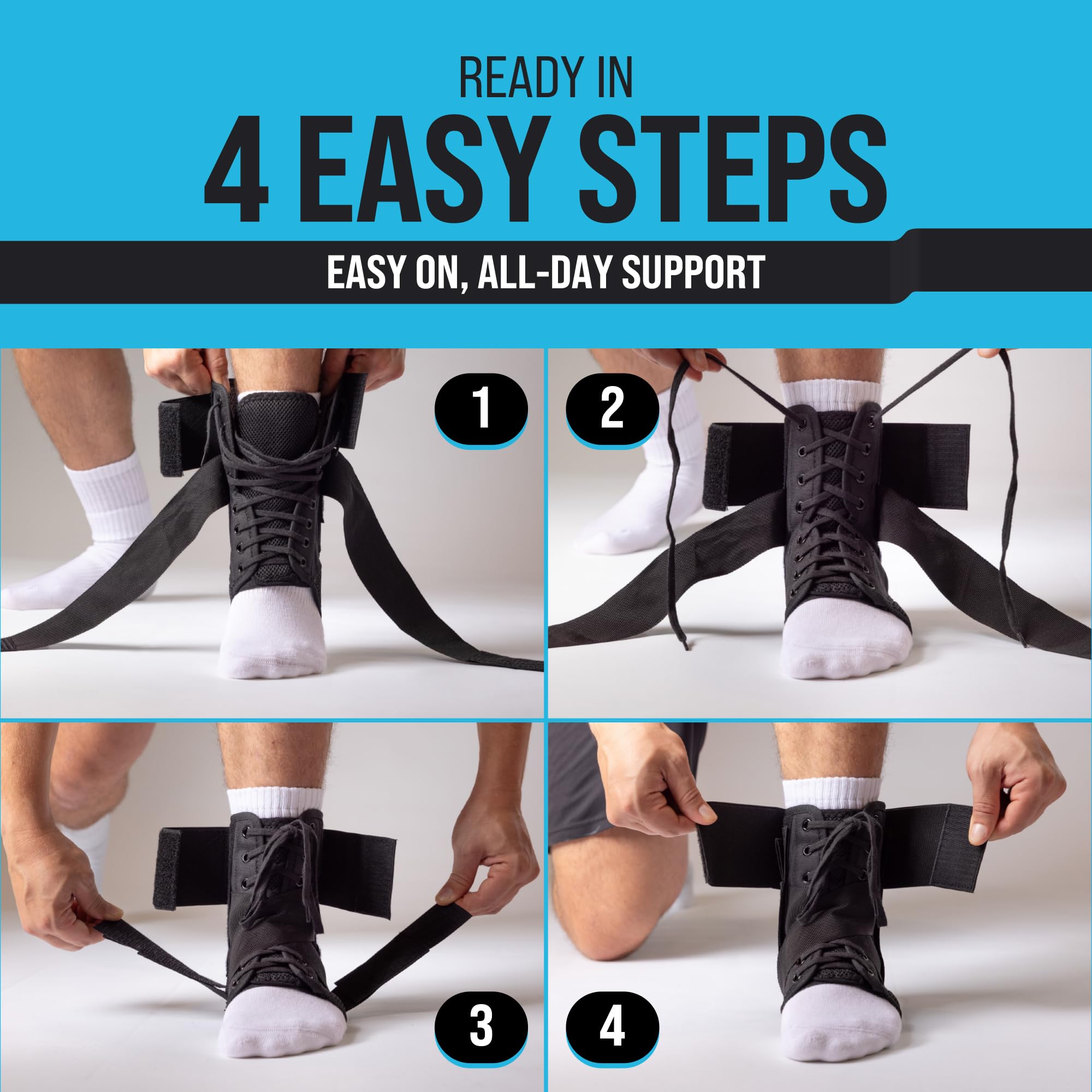 z athletics worn while running to support ankle during activity