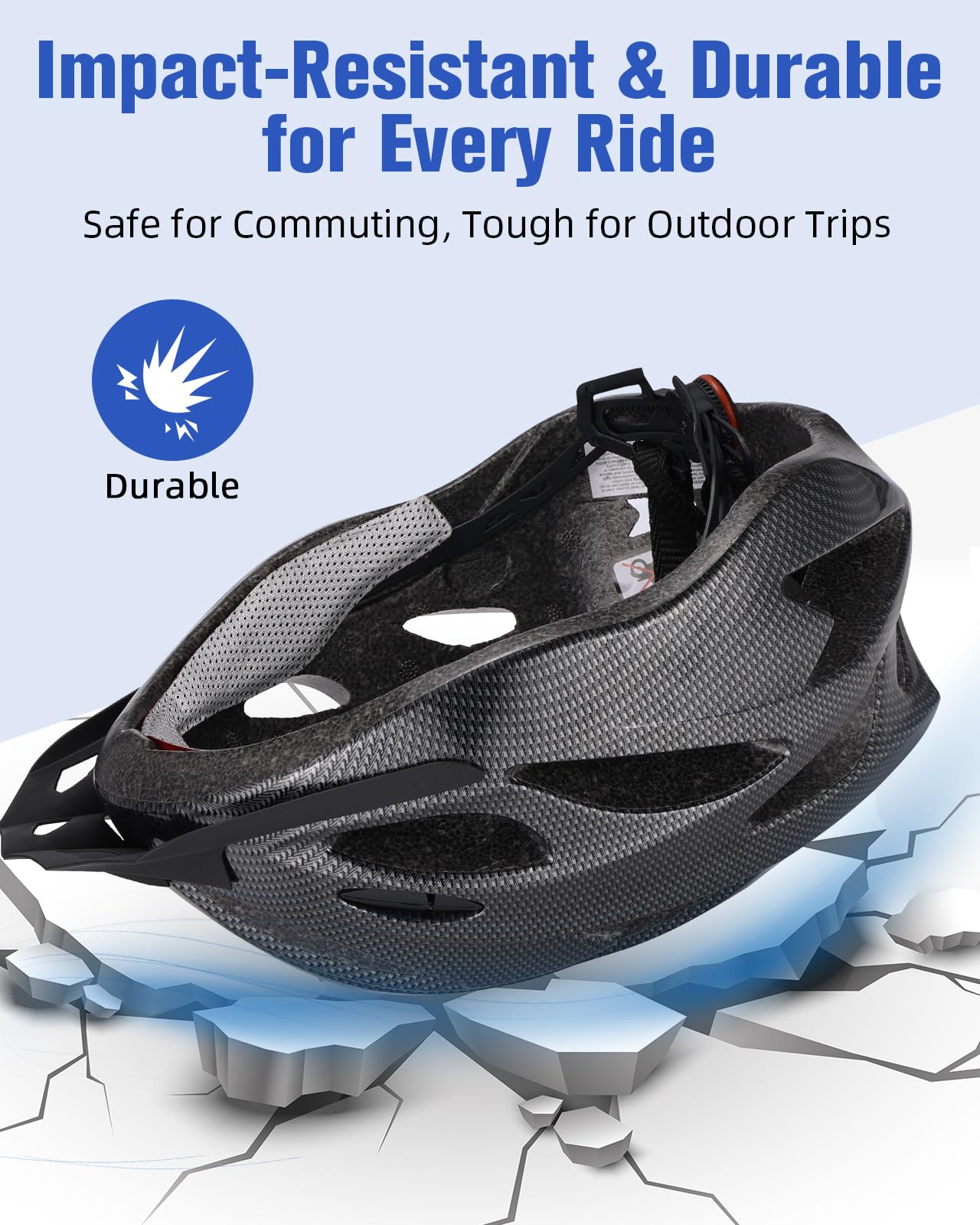 Zacro helmet inner liner detail showing washable comfort padding